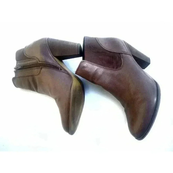 Steven By Steve Madden Womens Roami Ankle Booties Brown Leather Zipper 10 M - Picture 6 of 8